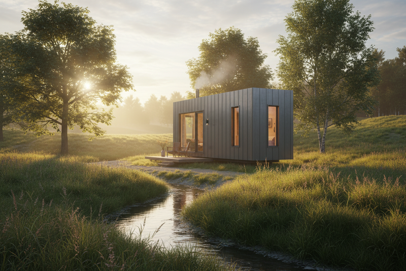 Metal Tiny Home in UK Countryside
